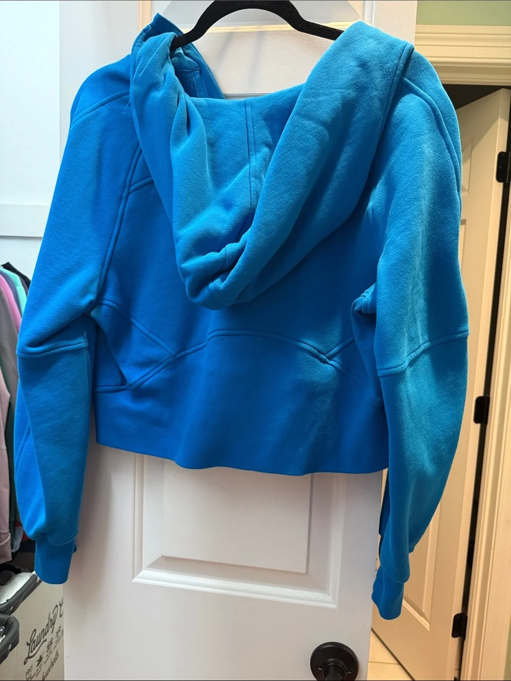 lululemon athletica Bright Blue Cropped Half-Zip Hoodie
